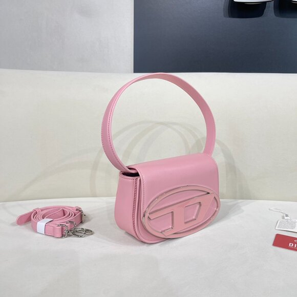 Diesel Pink Simple Brand Logo Shoulder Bag - Picture 3 of 9